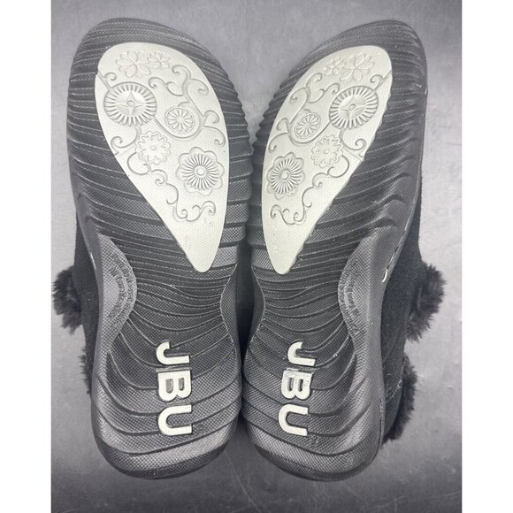 JBU Womens Black Suede w/ Faux Fur Lining Dixie Slip On Loafer Sz 6 Comfort - Picture 7 of 7